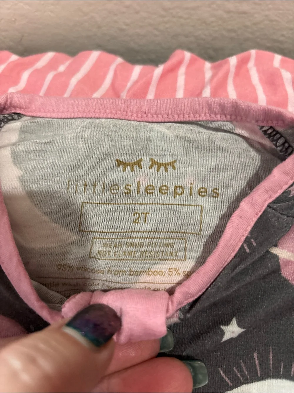 Little sleepies moon & star zippy